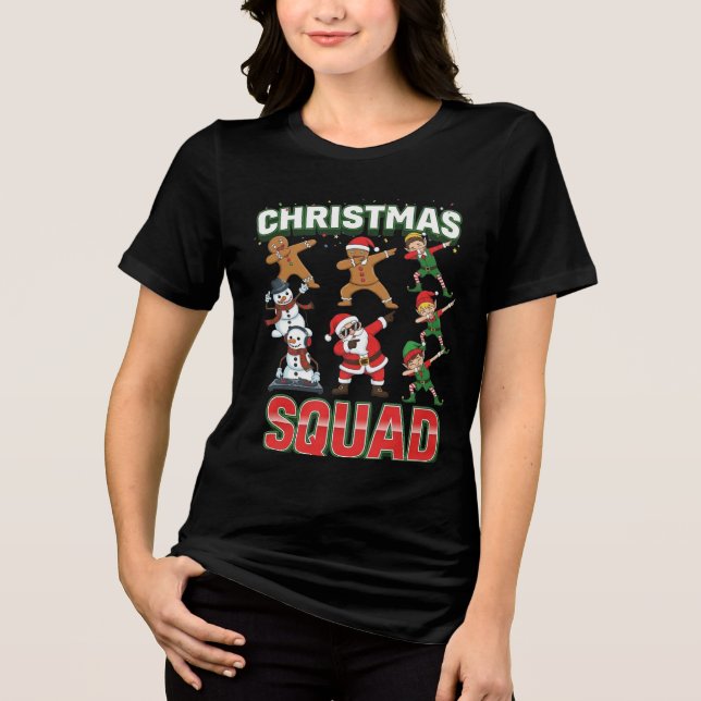 Official Christmas Squad Member | Funny Festive Ty Tri-Blend Shirt (Front)