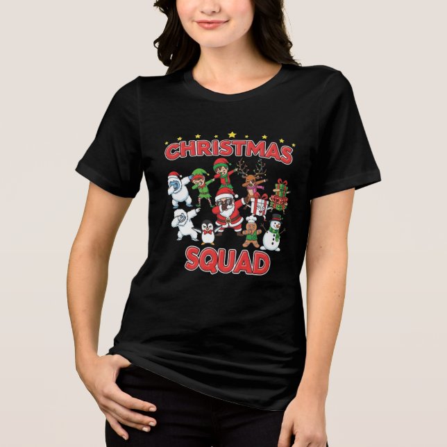 Official Christmas Squad Member | Funny Festive Ty Tri-Blend Shirt (Front)