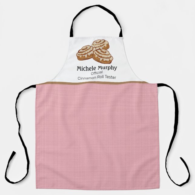Official cinnamon bun tester Apron, personalized Apron (Front)