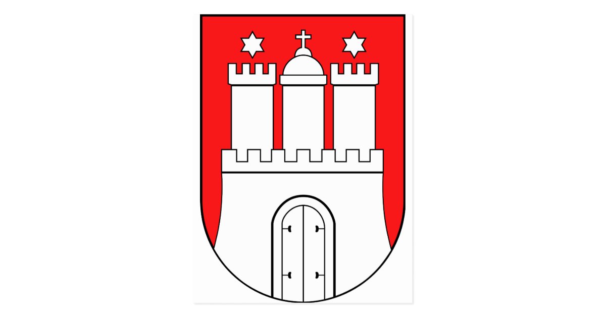 Official Coat of Arms Hamburg Germany Symbol Postcard | Zazzle.com