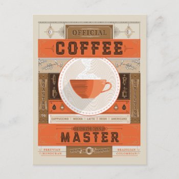 Official Coffee Brew Master Postcard by AndersonDesignGroup at Zazzle