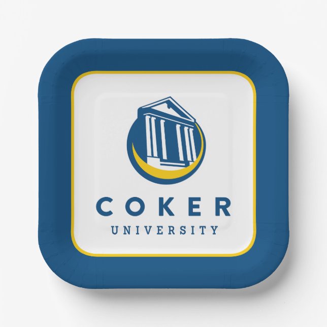 Official Coker University Logo Paper Plates (Front)