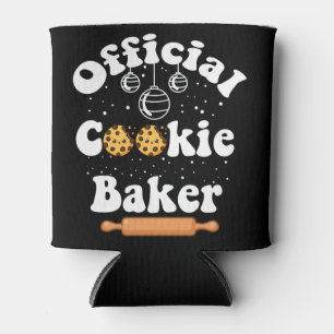 Official Cookie Baker Cookie Lovers Christmas Can Cooler