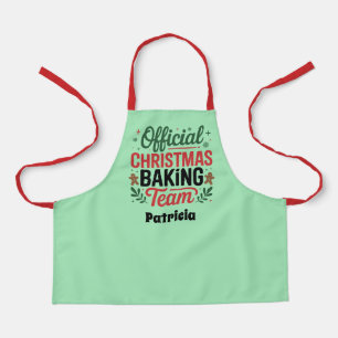 Official cookie baking team add name apron