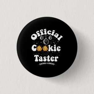 Official Cookie Taster Cookie Lovers Christmas Button