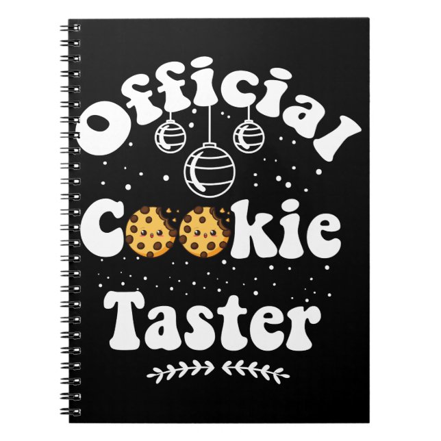 Official Cookie Taster Cookie Lovers Christmas Notebook (Front)