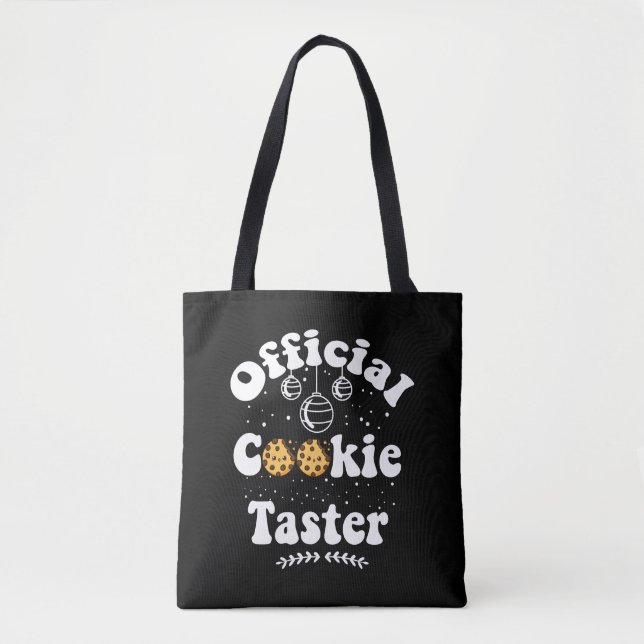 Official Cookie Taster Cookie Lovers Christmas Tote Bag (Front)