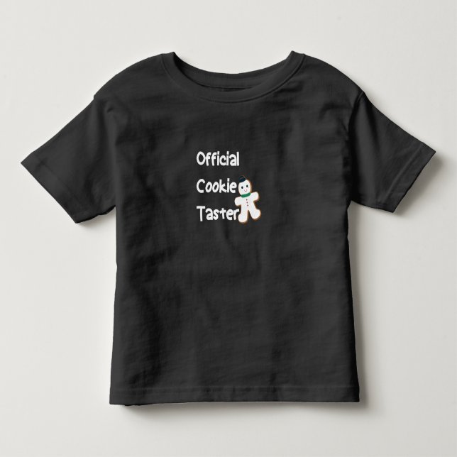 Official cookie taster,holiday raglan Tee, funny  Toddler T-shirt (Front)