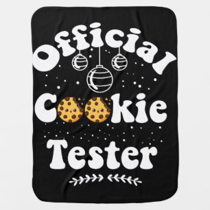 Official Cookie Tester Cookie Lovers Christmas Baby Blanket