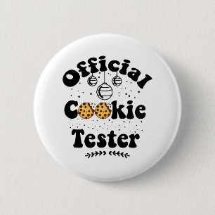 Official Cookie Tester Cookie Lovers Christmas Button
