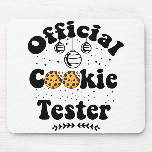 Official Cookie Tester Cookie Lovers Christmas Mouse Pad (Front)