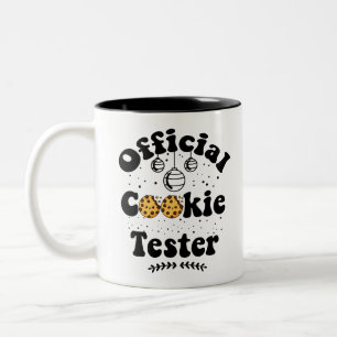 Official Cookie Tester Cookie Lovers Christmas Two-Tone Coffee Mug