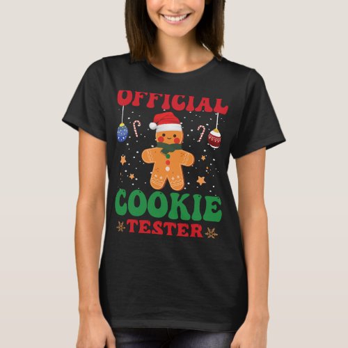 Official Cookie Tester Cute Gingerbread Christmas  T_Shirt