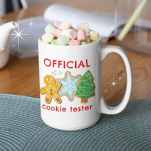 Official Cookie Tester Funny Christmas Coffee Mug