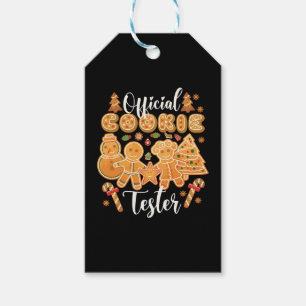 Official Cookie Tester Gingerbread Christmas Baker Gift Tags
