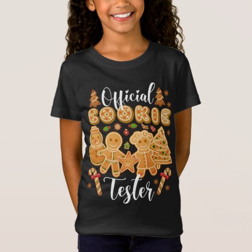 Official Cookie Tester Gingerbread Christmas Bakin T_Shirt