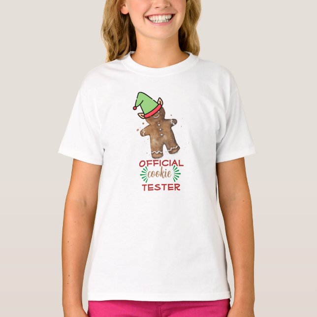 "Official Cookie Tester" Girl's T-Shirt (Front)