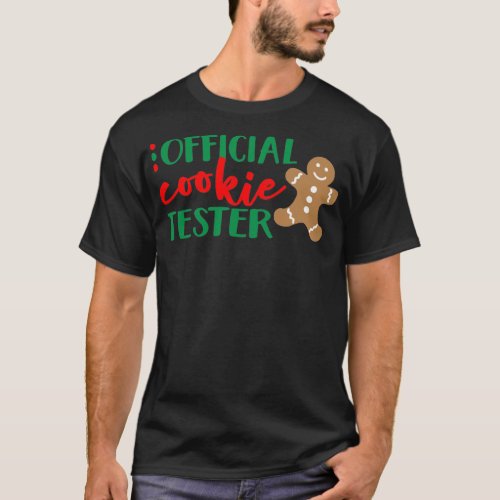 Official Cookie Tester Santa Merry Christmas T_Shirt