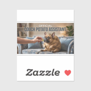 Official Couch Potato French Bulldog Cute Funny Do Sticker