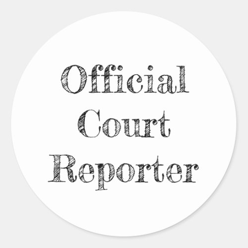 Official Court Reporter Sticker