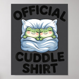 Official Cozy Frogs Cuddle Custom Poster
