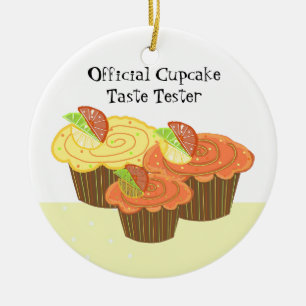 Official Cupcake Taste Tester Ceramic Ornament
