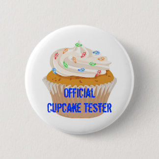 Official Cupcake Tester Pinback Button