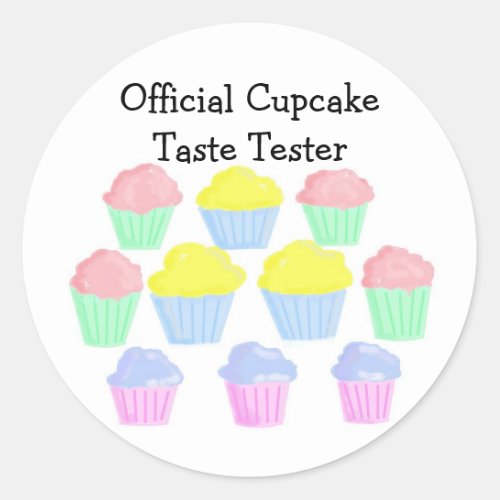 Official CupcakeTaste Tester Classic Round Sticker