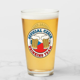 Official Czech Drinking Team Glass