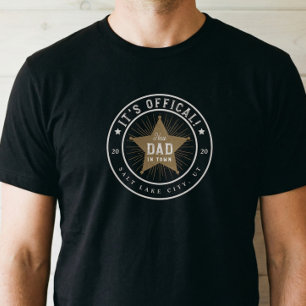Official Dad Sheriff Star Badge New Dad in Town T-Shirt