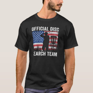 Official Disc Search Team American Flag Frisbee Di T-Shirt