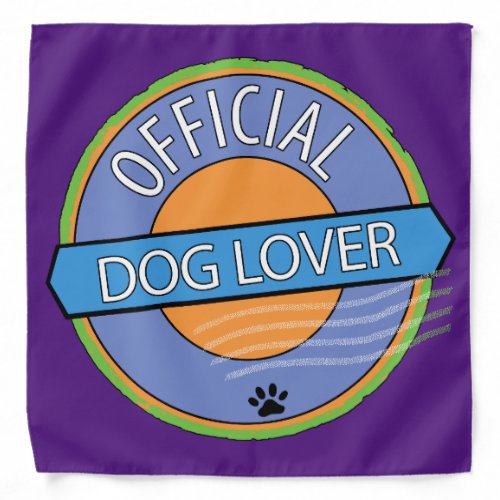 Official Dog Lover Bandana