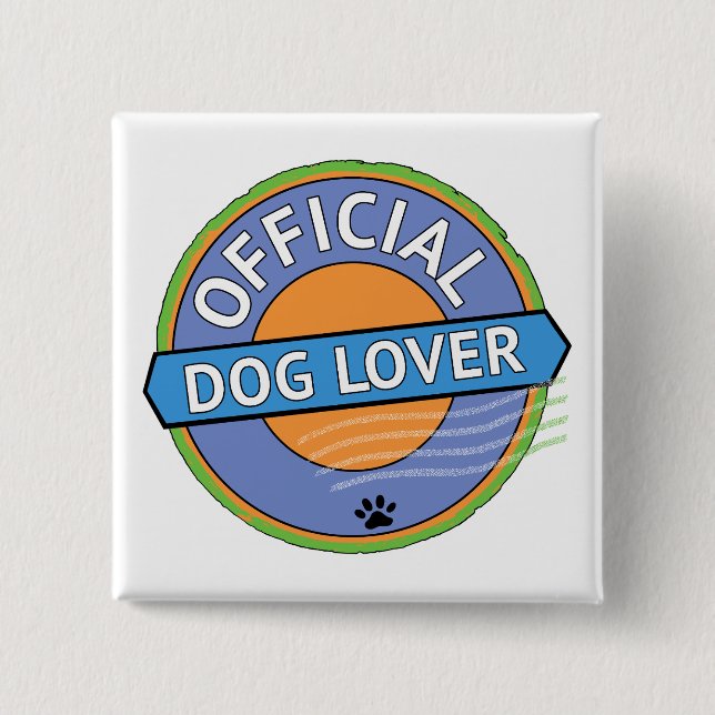 Official Dog Lover    Button (Front)