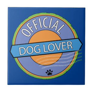 Official Dog Lover Ceramic Tile