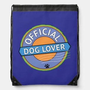 Official Dog Lover Drawstring Bag