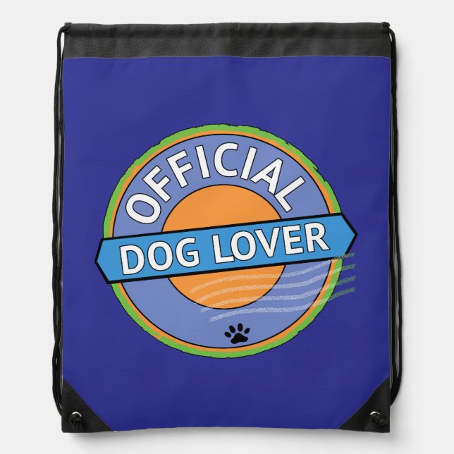 Official Dog Lover    Drawstring Bag (Front)