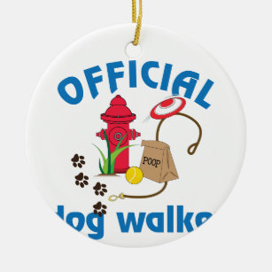 dog walker ornament