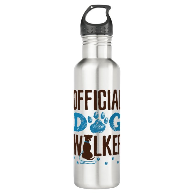 Official Dog Walker Stainless Steel Water Bottle (Front)