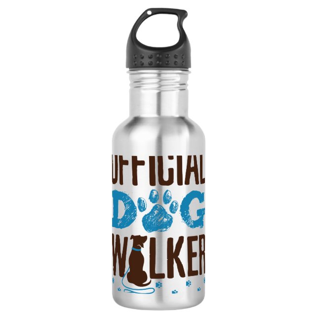 Official Dog Walker Stainless Steel Water Bottle (Front)