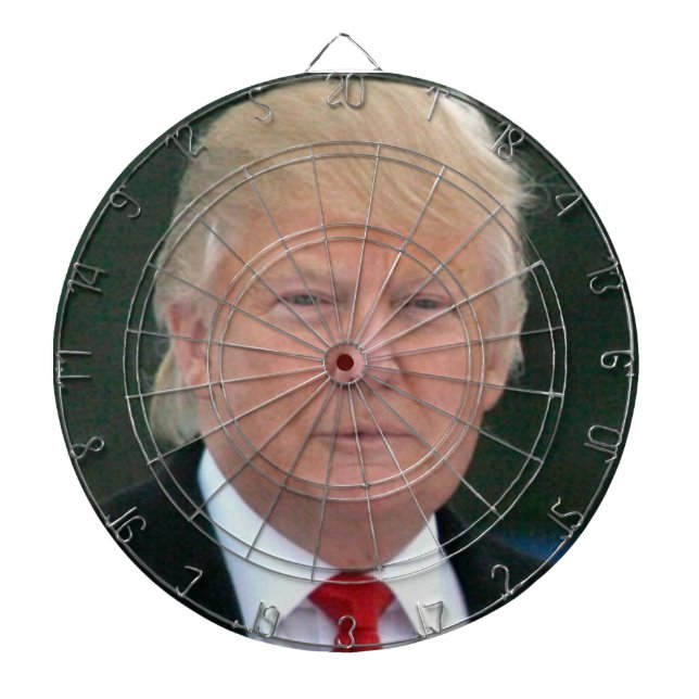official donald trump dartboard with darts (Front)