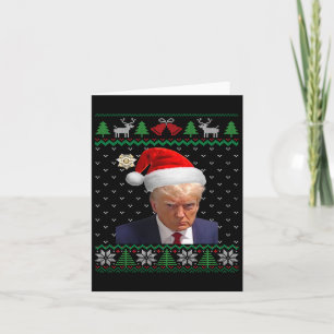 Official Donald Trump Mug Shot Ugly Christmas  Card