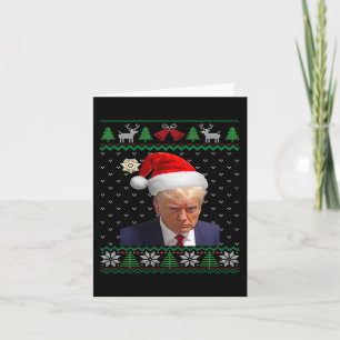 Official Donald Trump Mug Ugly Christmas Card