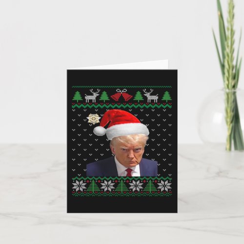 Official Donald Trump Mug Ugly Christmas Card