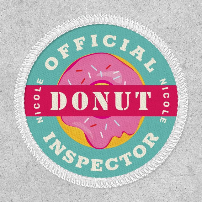 Official Donut Inspector Custom Name Badge (Front)