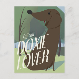 "Official Doxie Lover" cute dachshund Postcard