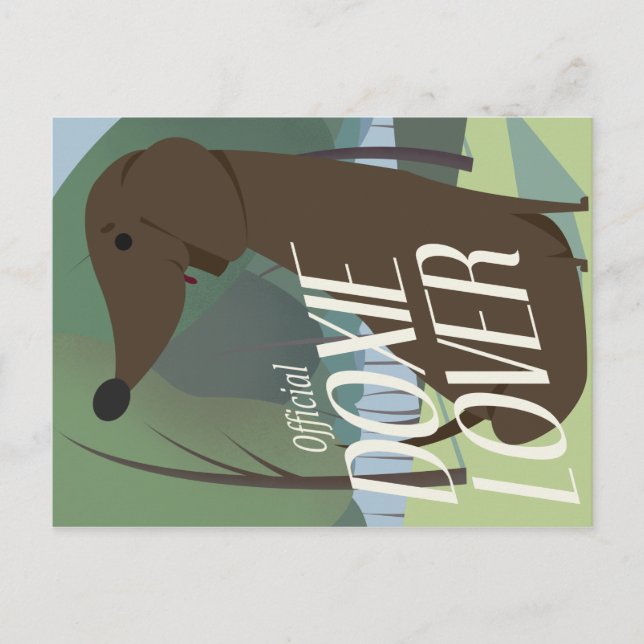 "Official Doxie Lover" cute dachshund Postcard (Front)
