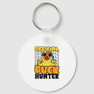 Official Duck Hunter Funny Rubber Duckie Hunting C Keychain