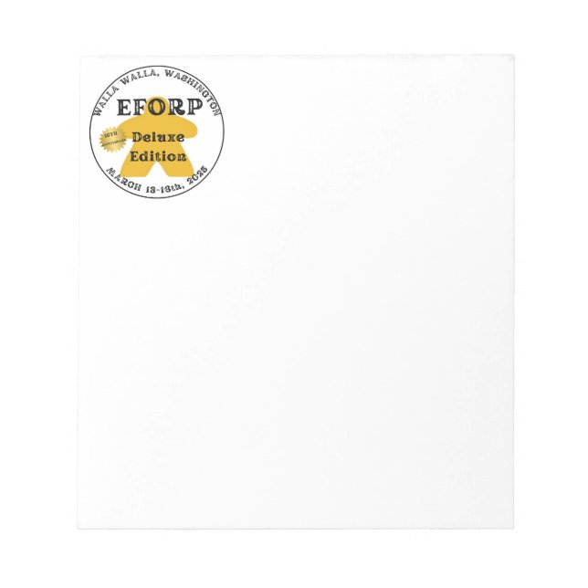 Official EFORP 2025 Scorepad Notepad (Front)