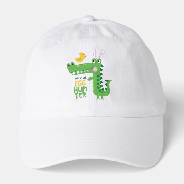 Official Egg Hunter Cute Dinosaur Easter Hat  (Front)