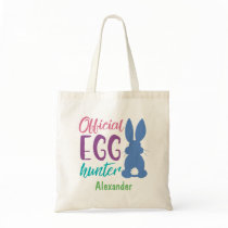 Official Egg Hunter Personalized Easter Bunny Kids Tote Bag